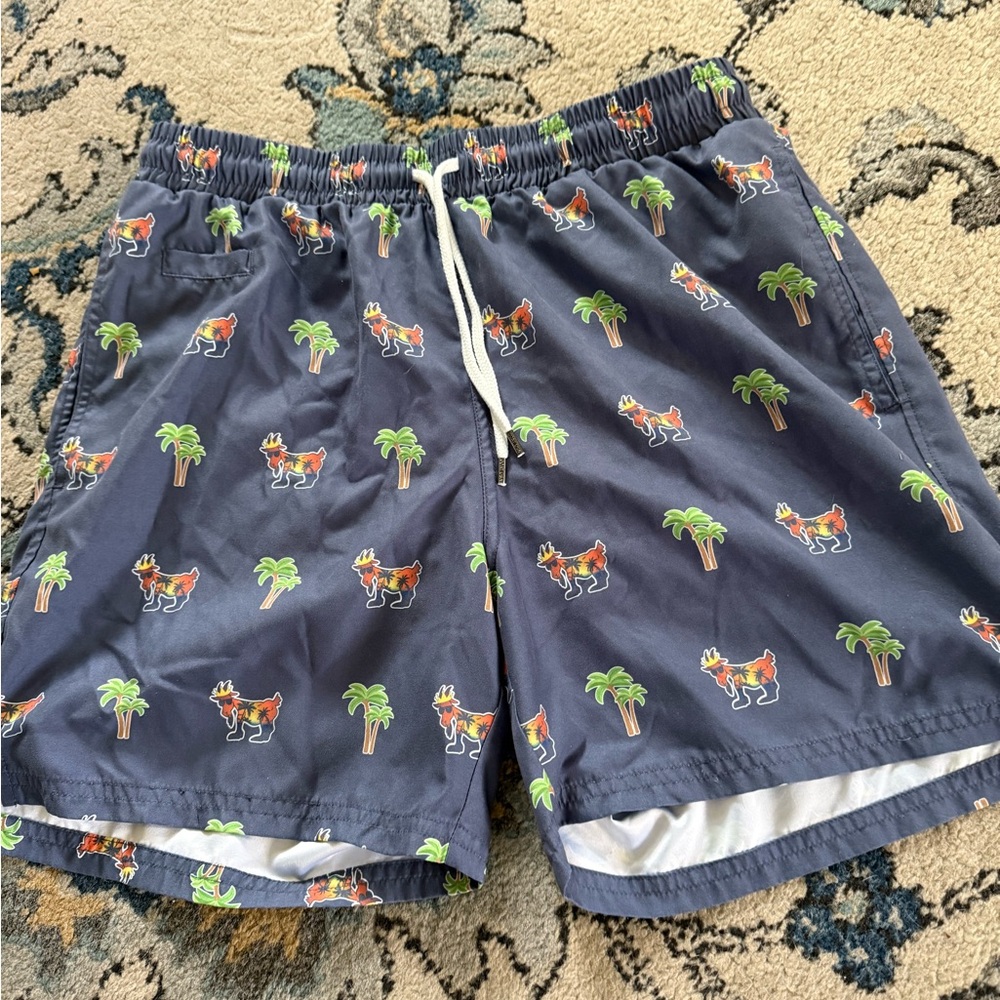 Goat Print Boy Swim Trunks